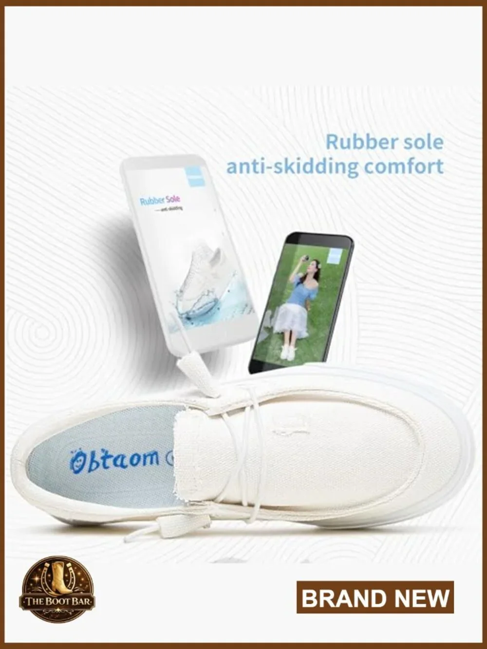 Lightweight Canvas Loafers Slip-On Sneakers with Arch Support